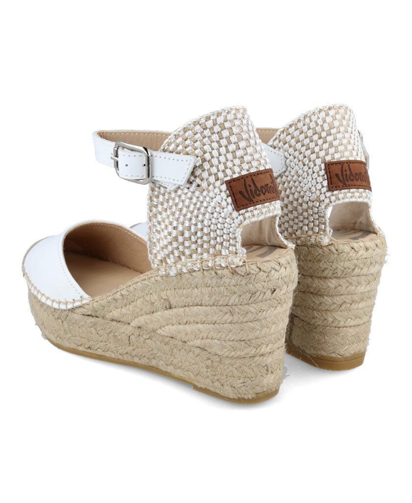 Vidorreta T White Leather Espadrille For Women