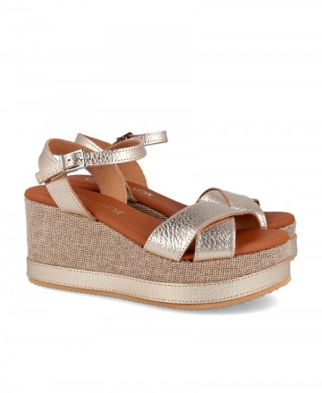 Sandalias metalizadas de cuña Catchalot 5736