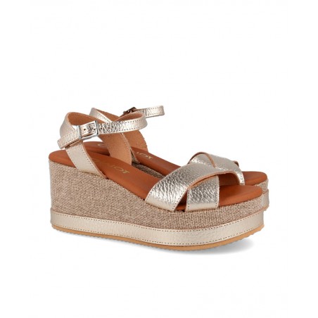 Sandalias metalizadas de cuña Catchalot 5736