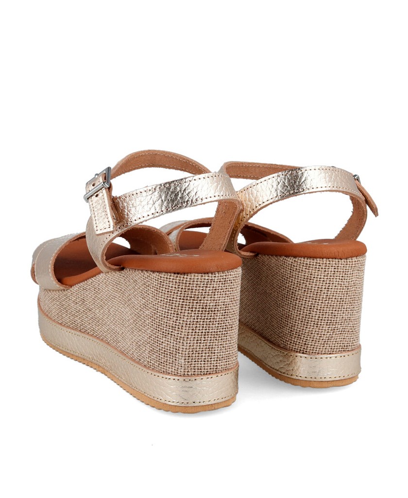 Sandalias metalizadas de cuña Catchalot 5736