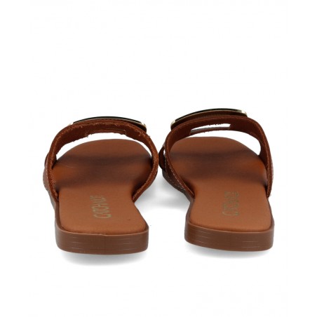 Sandalias para mujer en color marron Caracteristicas pala altura de piso 1 cm zapato de estilo casual suela de goma termoplasti