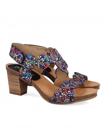 Leather sandals with heel Penelope 5472-575