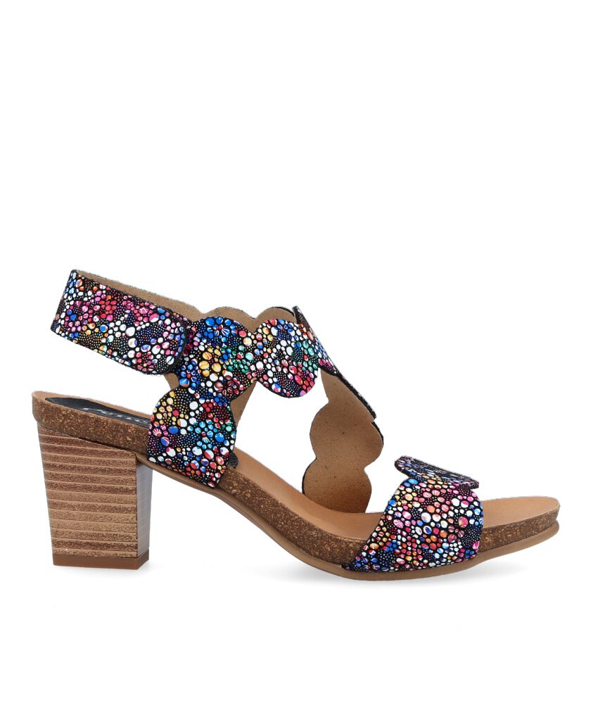 Leather sandals with heel Penelope 5472-575