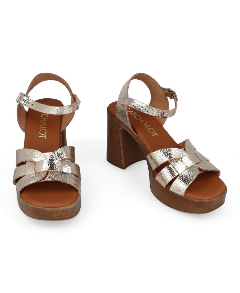 Gold sandals Catchalot 5640