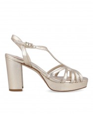 Sandalias de tacón metalizadas Marian 62206