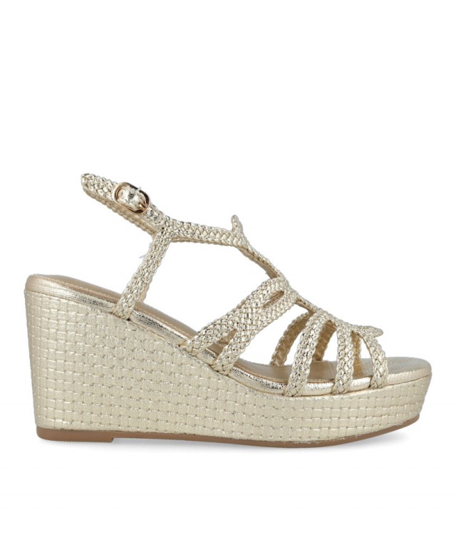 Xti 144056 metallic wedge sandals Xti 144056 metallic wedge sandals