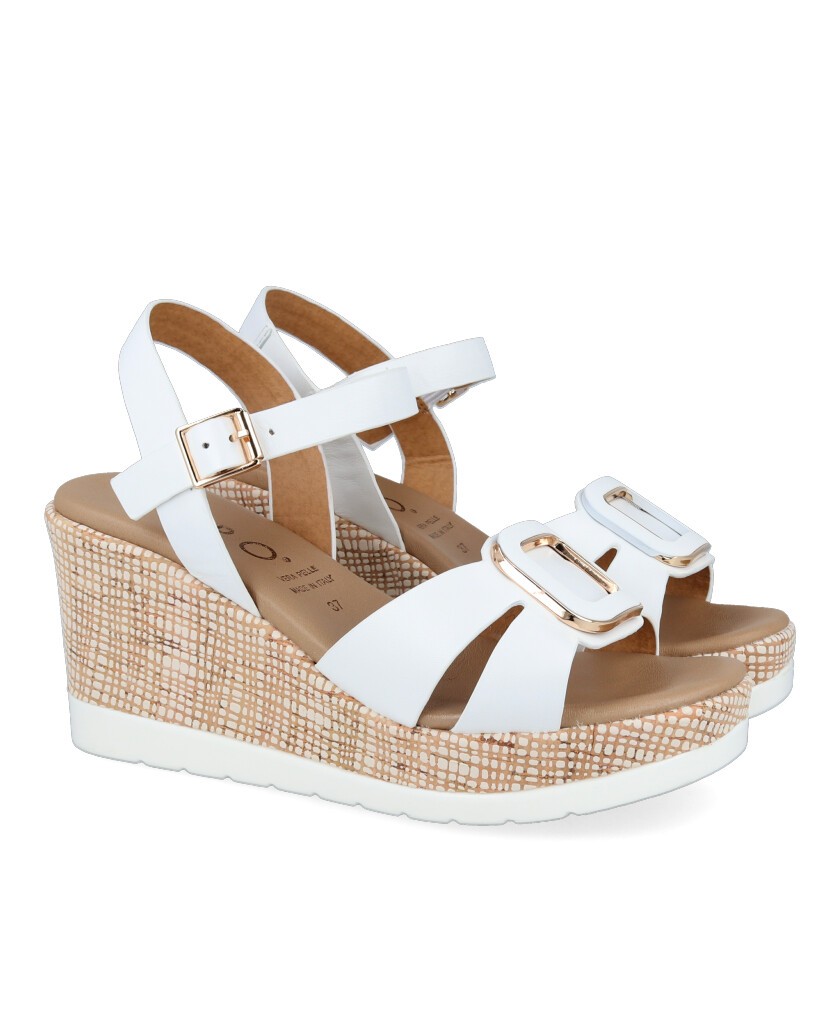 Repo Phil Gatiér 51425 buckle wedge sandal