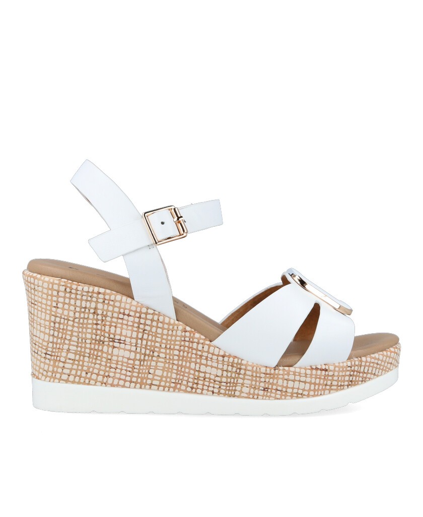 Repo Phil Gatiér 51425 buckle wedge sandal