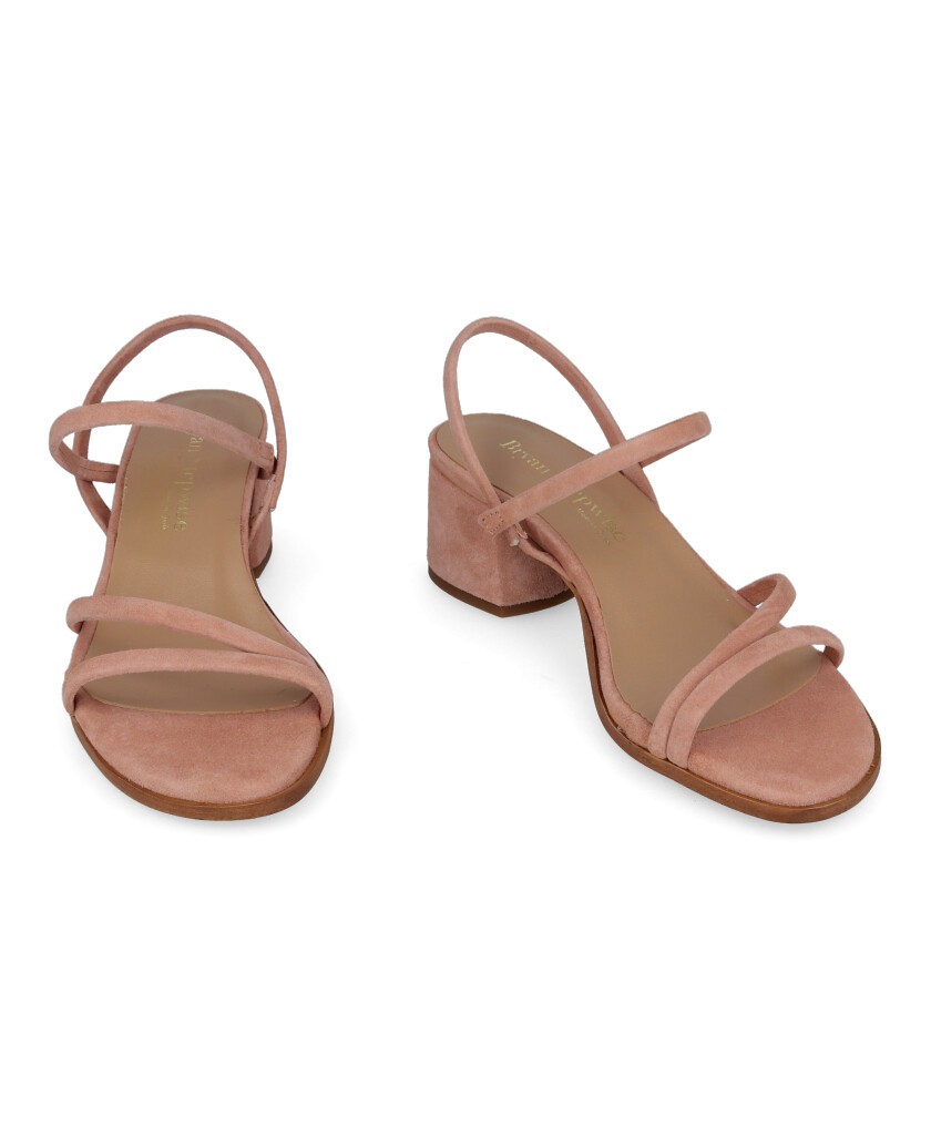 Bryan 2614 pink low heel shoe