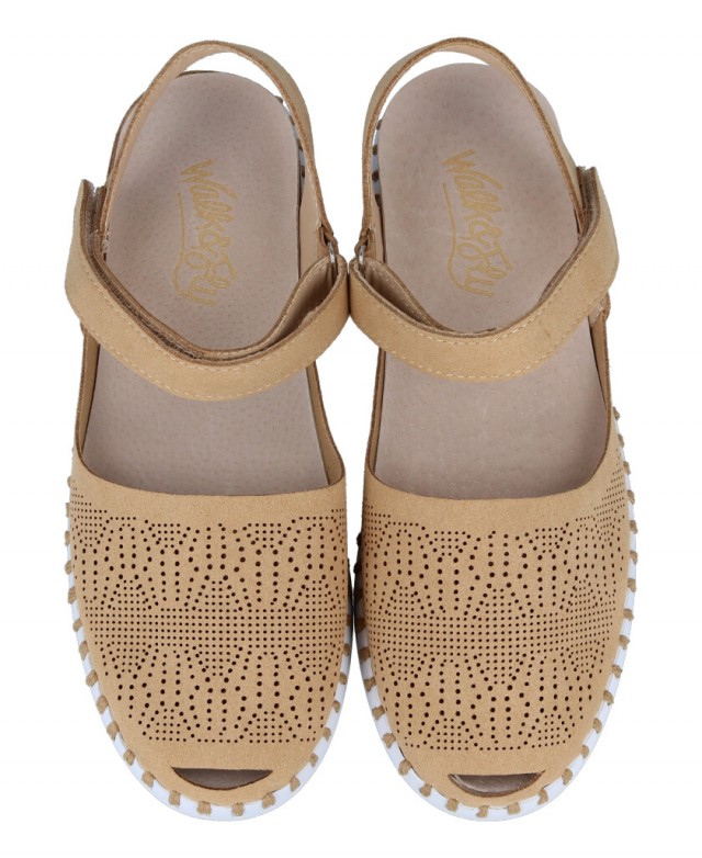 Sandalias troqueladas mujer Walk And Fly 10001