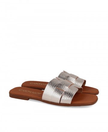 Catchalot 5550 metallic flat sandals