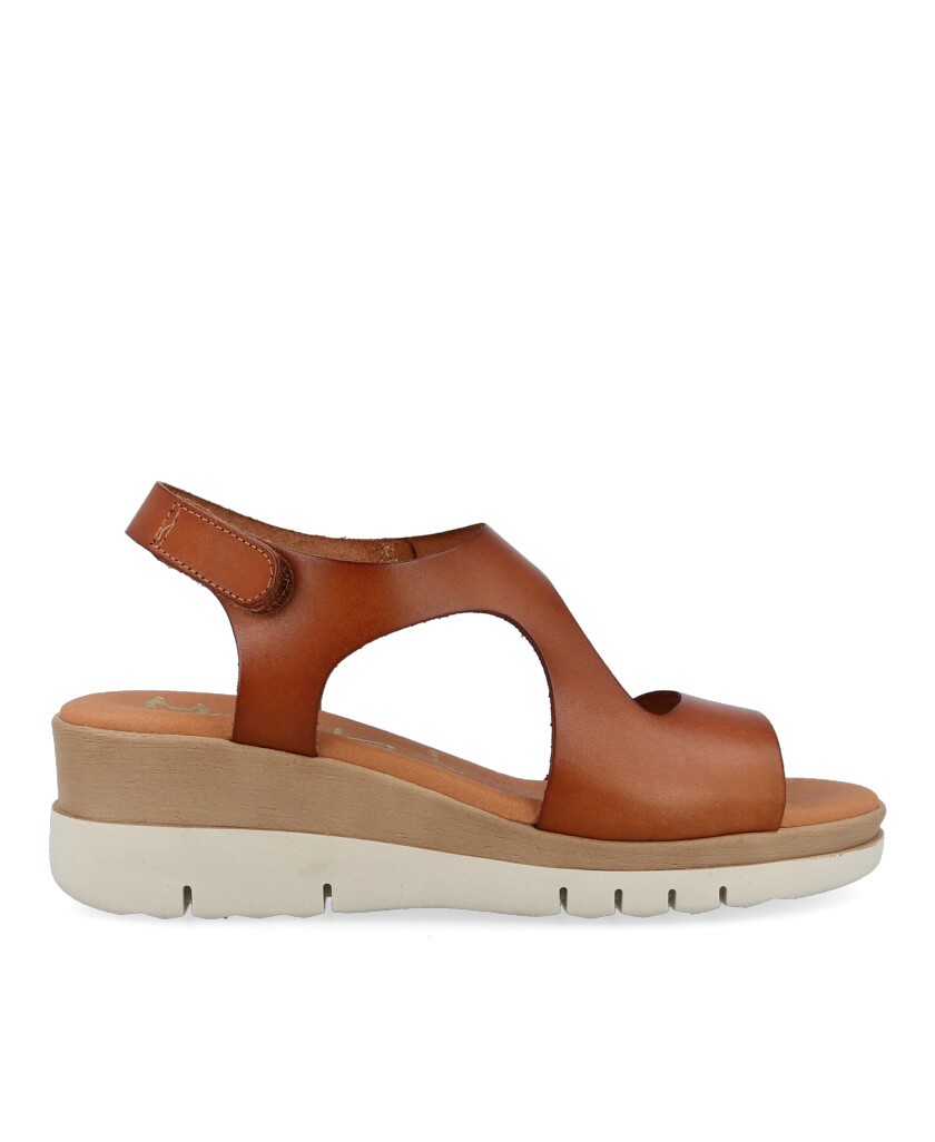 Sandalias de piel con cuña Marila Allen