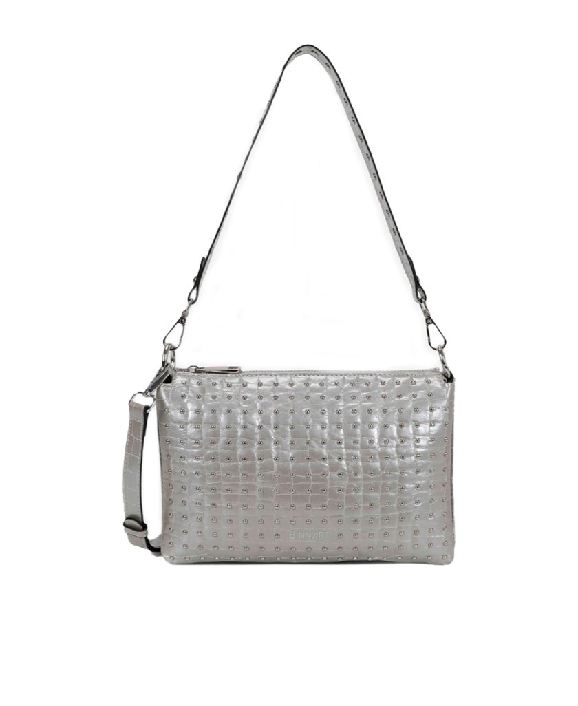 Bolso bandolera metalizado Binnari Navia 20572