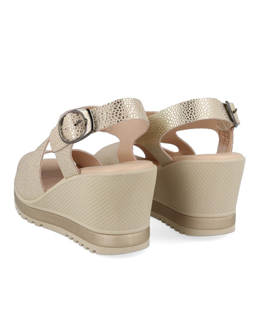 Metallic wedge sandals Kissia 450