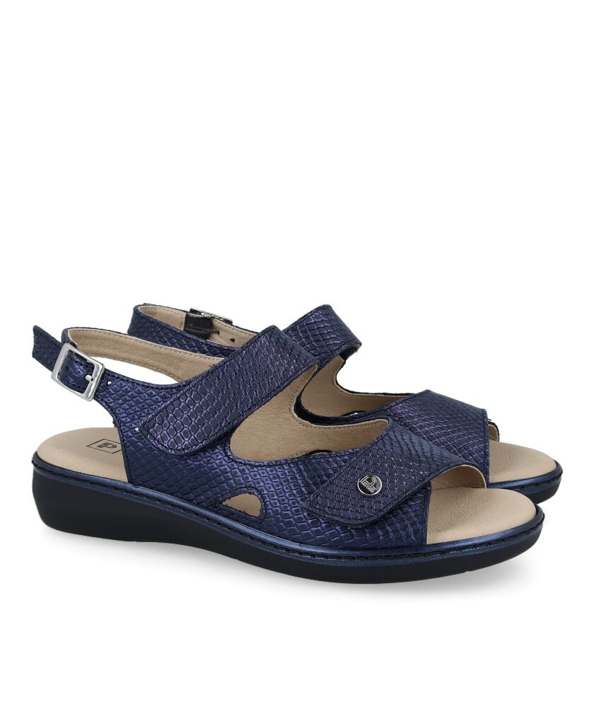 Navy blue open sandal Pitillos 10300