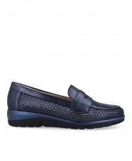 Navy blue moccasin for women Pitillos 10321