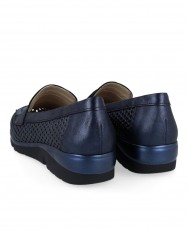 Mocasín azul marino para mujer Pitillos 10321