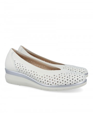 Zapato blanco de salón para mujer Pitillos 10372