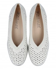 Zapato blanco de salón para mujer Pitillos 10372