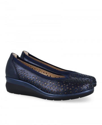 Navy blue women's pumps Pitillos 10371