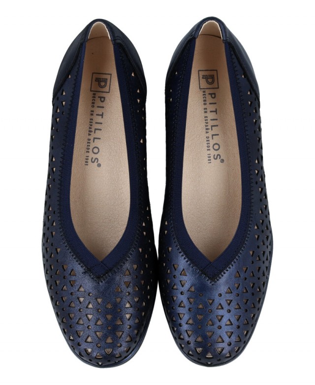 Navy blue women's pumps Pitillos 10371