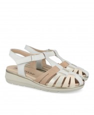 Multicolor leather wedge sandal Pitillos 20110
