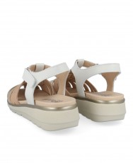 Multicolor leather wedge sandal Pitillos 20110