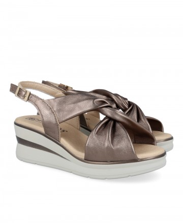 Pitillos 10365 metallic wedge sandals