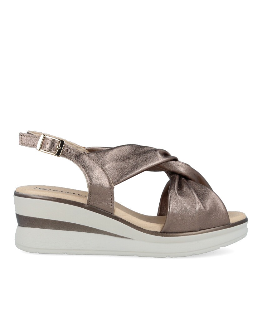 Pitillos 10365 metallic wedge sandals