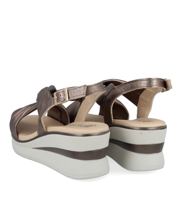 Pitillos 10365 metallic wedge sandals