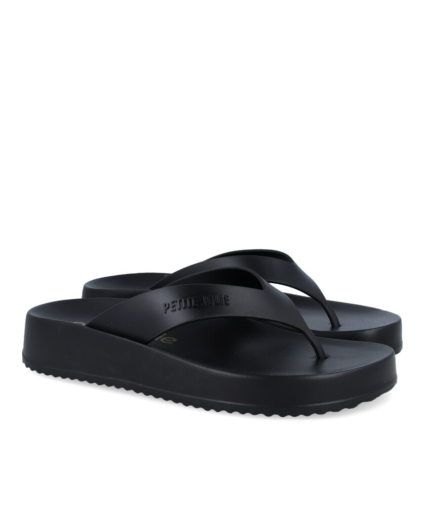 Sandalias goma negras Basic Petite Jolie PJ6818