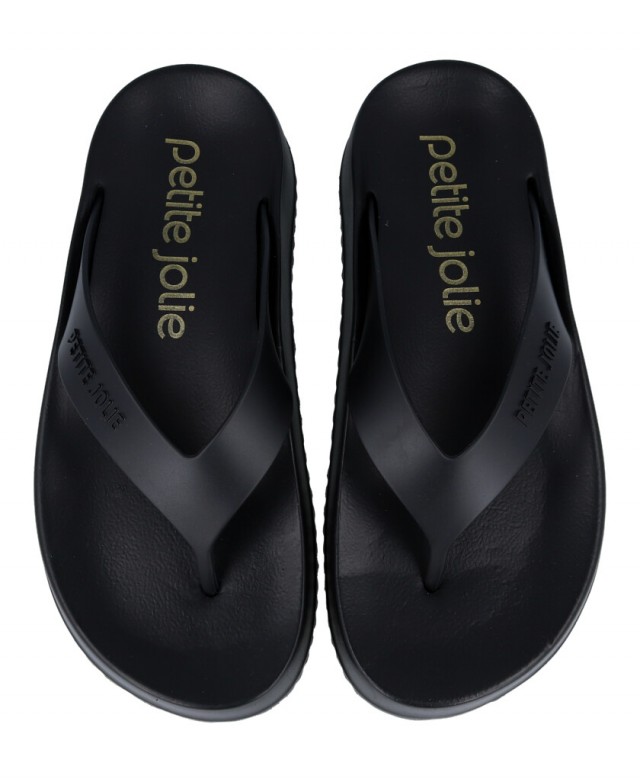 Sandalias goma negras Basic Petite Jolie PJ6818 Sandalias goma negras Basic Petite Jolie PJ6818