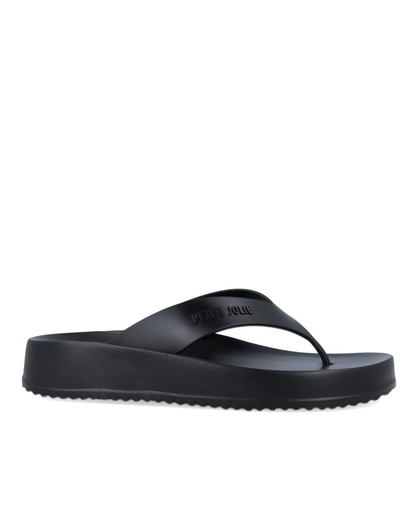 Black rubber sandals Basic Petite Jolie PJ6818
