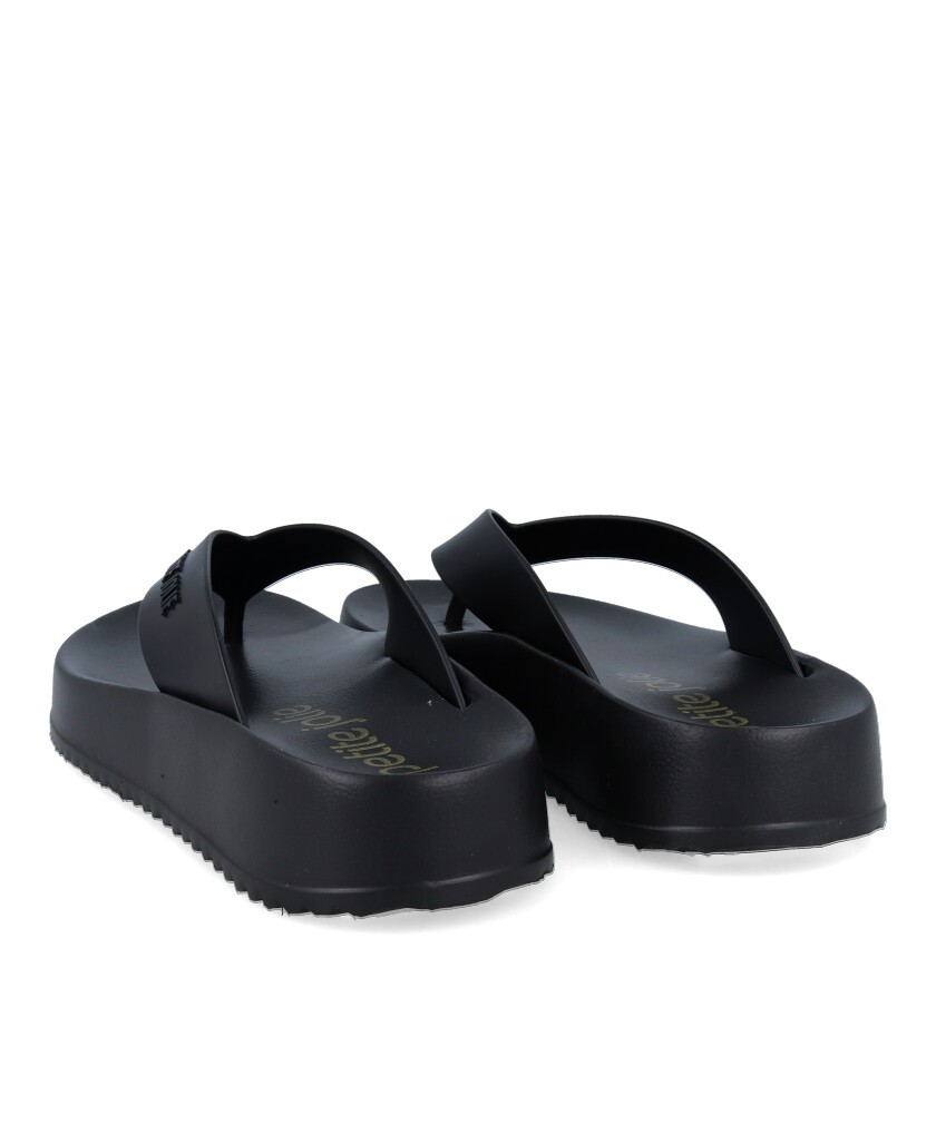 Black rubber sandals Basic Petite Jolie PJ6818