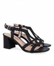 Patricia Miller Lavanda 6768 Black Heel Sandal