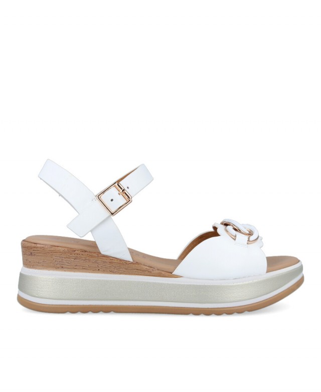 White Wedge Sandal Repo Phil Gatiér 19234 White Wedge Sandal Repo Phil Gatiér 19234