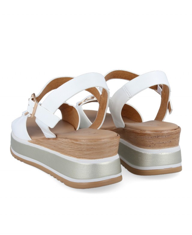 White Wedge Sandal Repo Phil Gatiér 19234 White Wedge Sandal Repo Phil Gatiér 19234