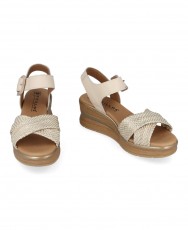 Pitillos 10355 metallic wedge sandals