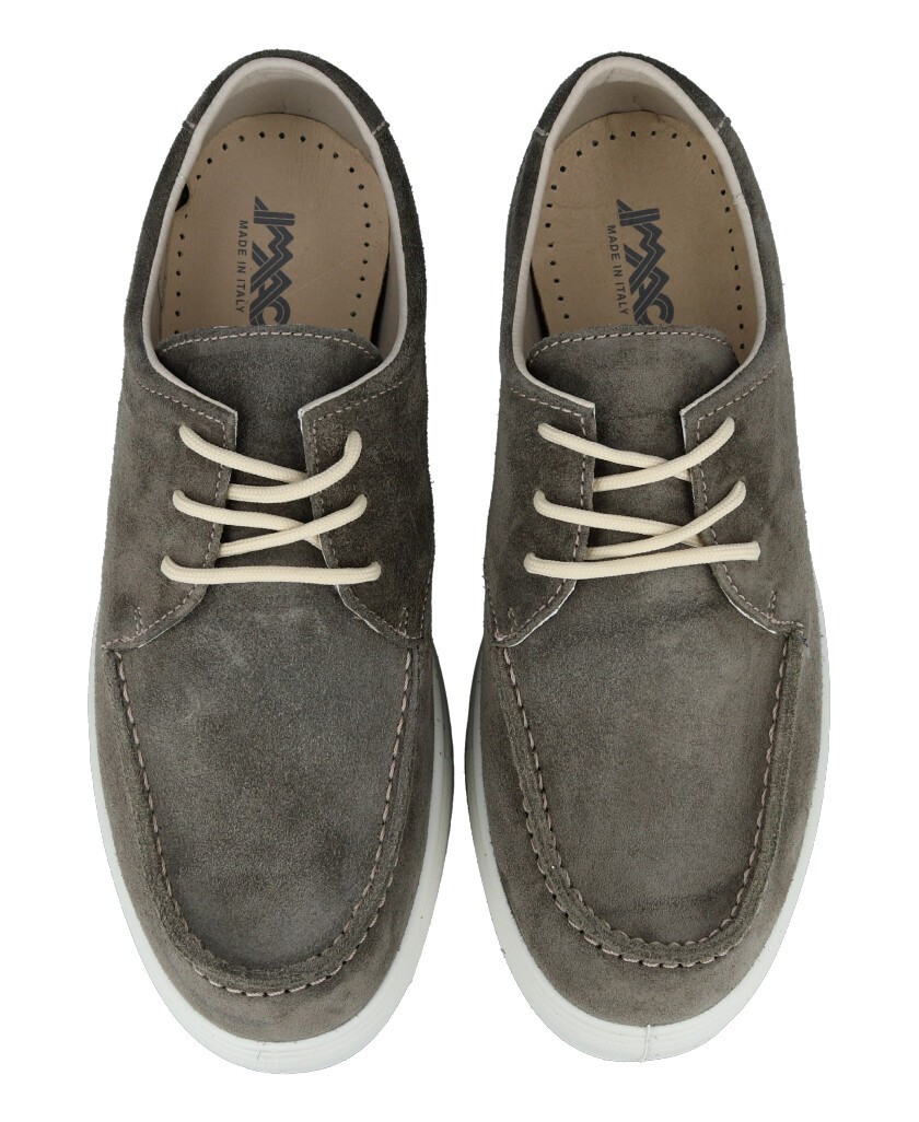 Zapato casual de piel de serraje caqui imac 752510