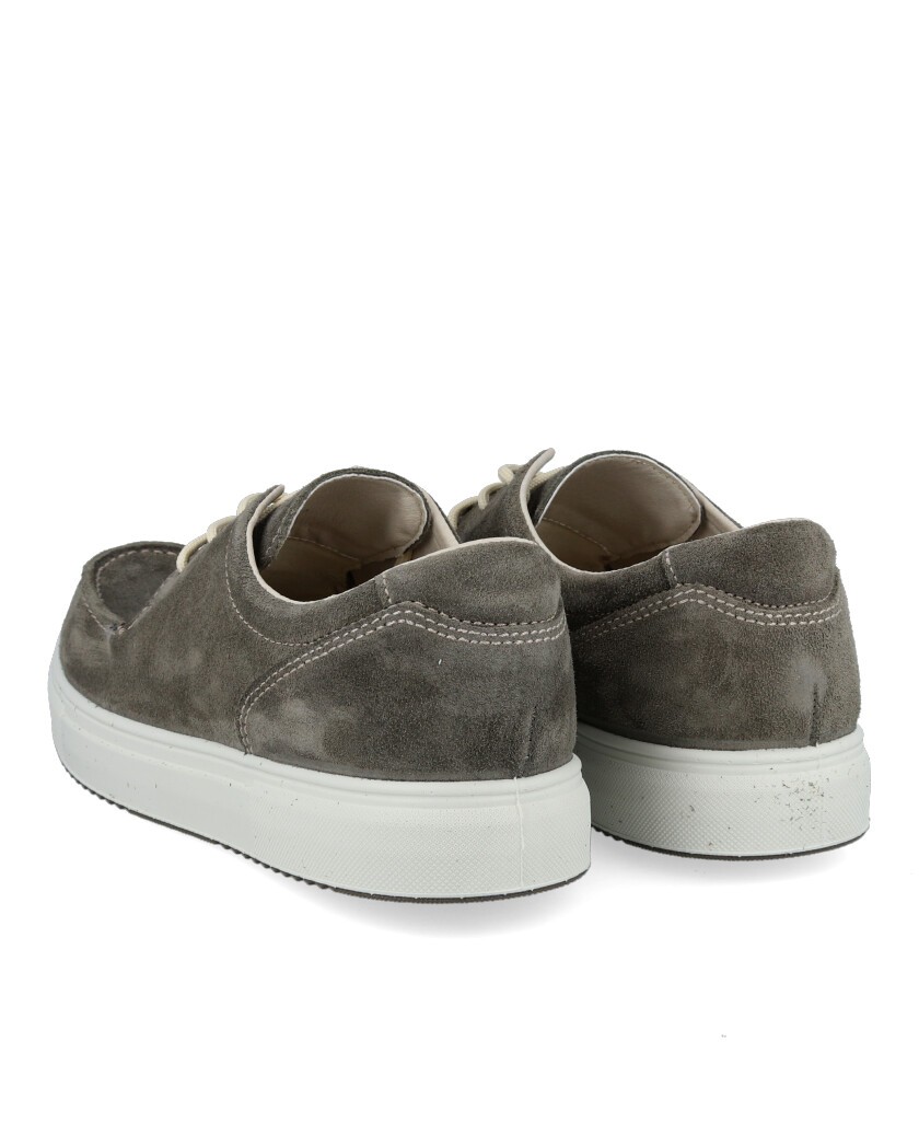 Zapato casual de piel de serraje caqui imac 752510