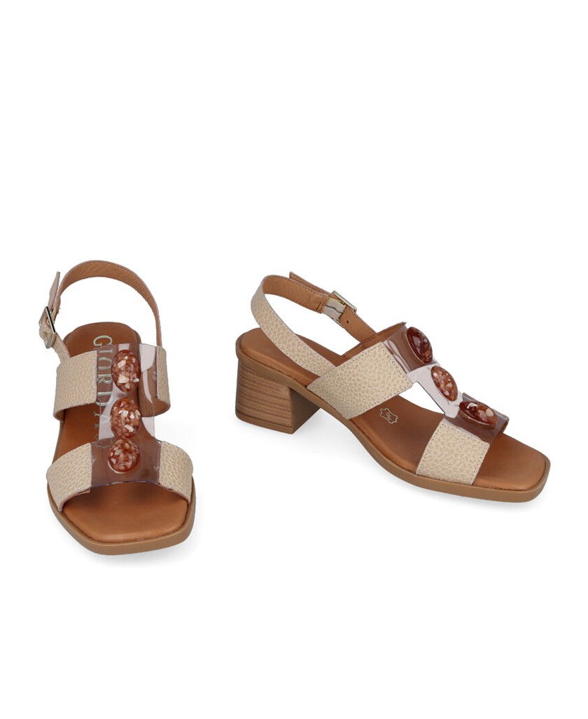 Catchalot 54164 beige low-heeled sandals