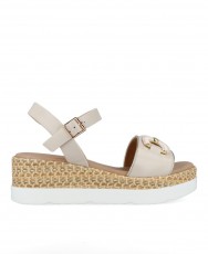 Sandalia con cuña beige Repo Phil Gatiér 50248