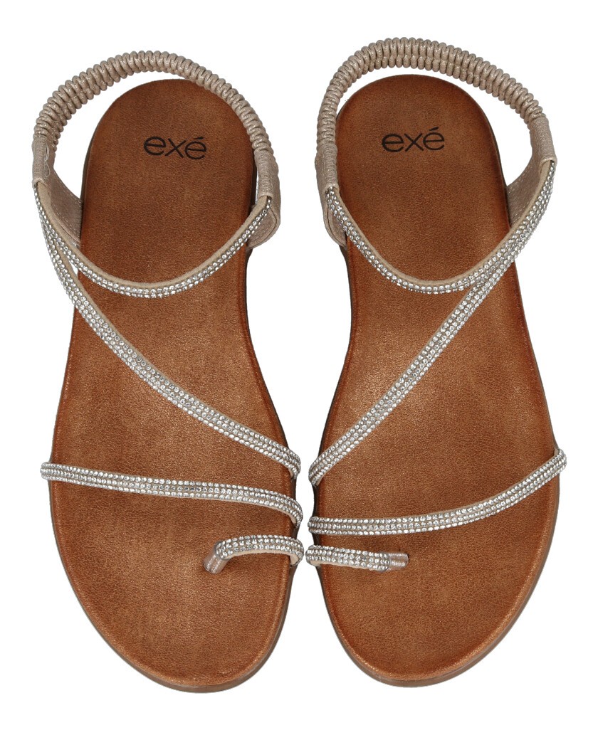 Sandalias color beige con brillos Exé BZX46067-A1