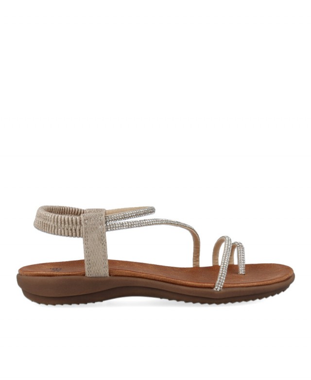 Sandalias color beige con brillos Exé BZX46067-A1
