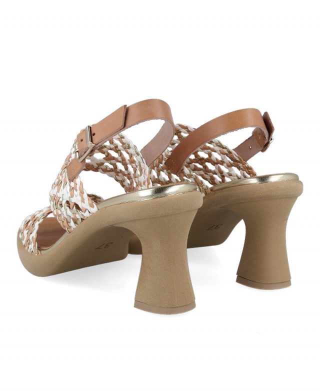 Sandalias de tacón de color blanco Porronet 3186 Sandalias de tacón de color blanco Porronet 3186
