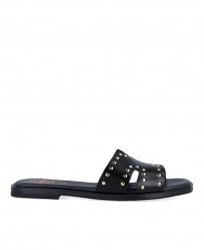 Porronet 3115 Black Studded Slip-on Sandals