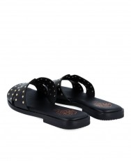Porronet 3115 Black Studded Slip-on Sandals