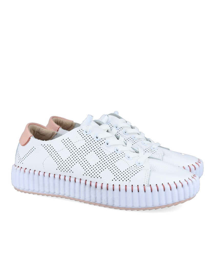 White Perforated Sneaker Happy Monk Mallorca-004