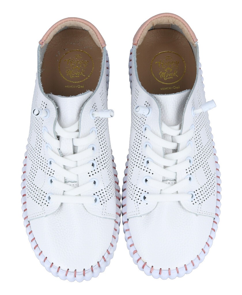 White Perforated Sneaker Happy Monk Mallorca-004