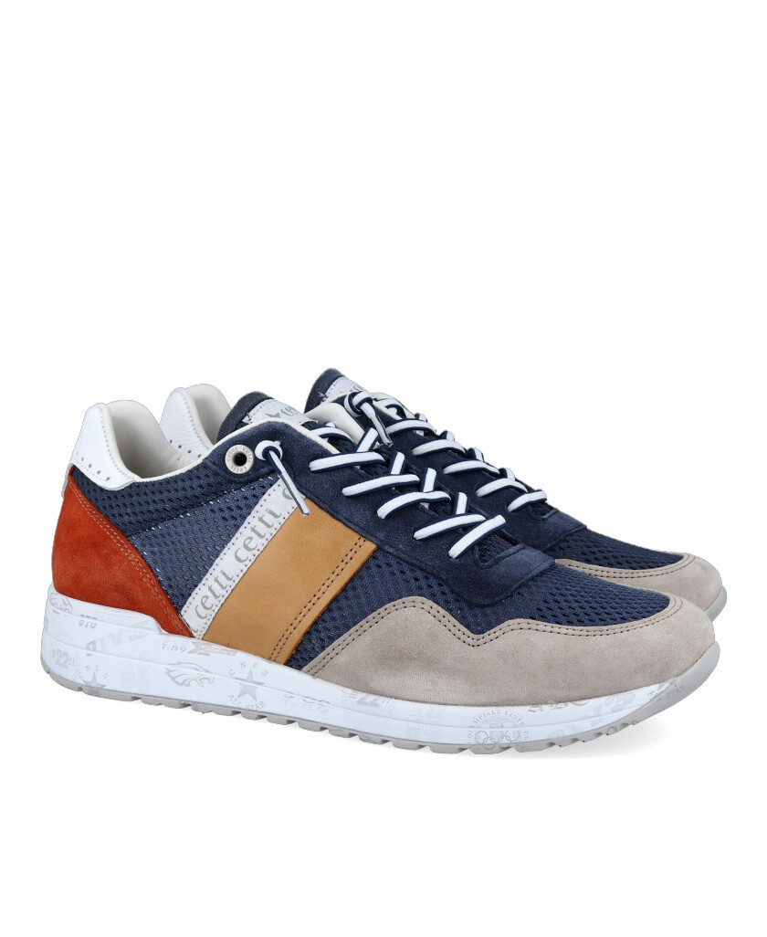 Men's Multicolor Leather Sneakers Cetti C-1370